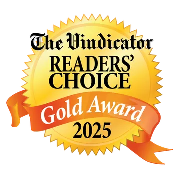 The Vindicator Readers’ Choice 2025 Gold Award badge